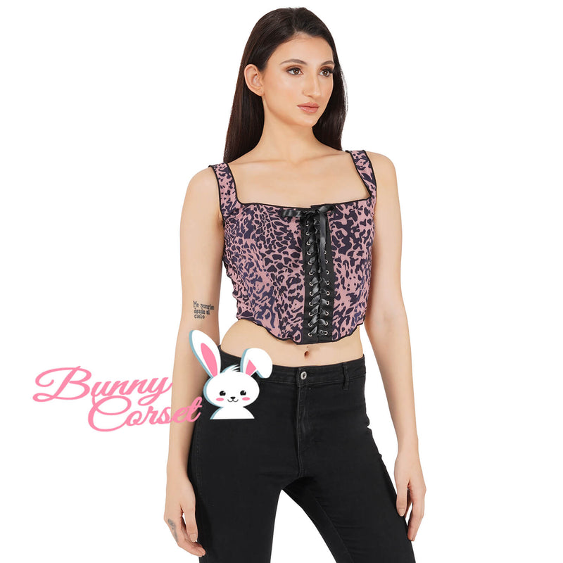 Leanna Leopard Corset Top