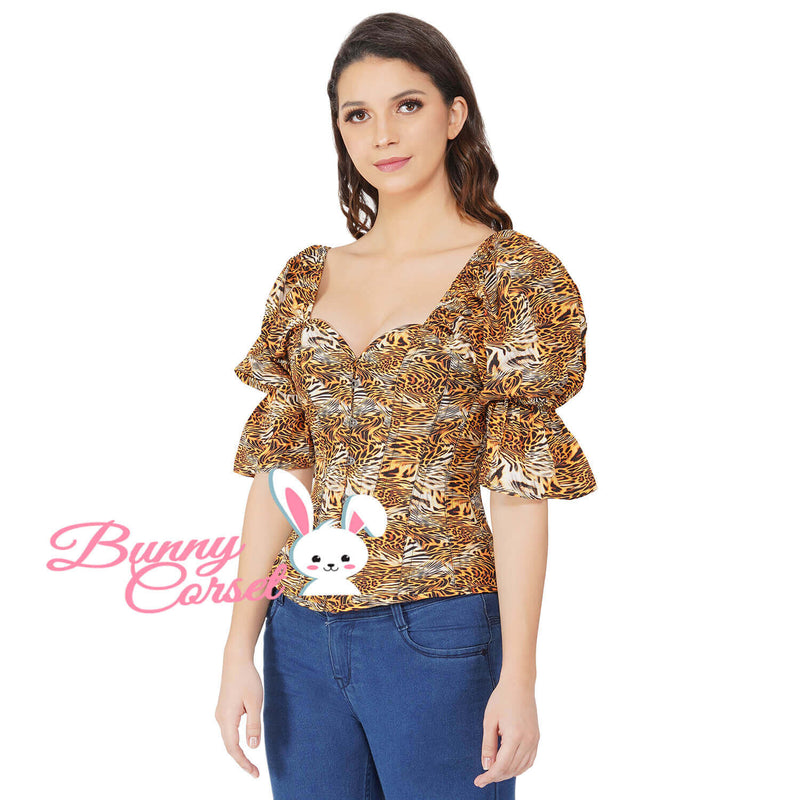 Rosalyn Tiger Print Corset