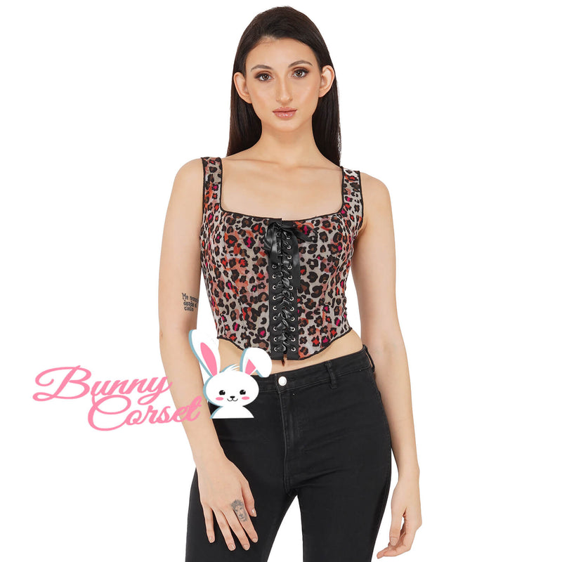 Elsa Leopard Corset Top