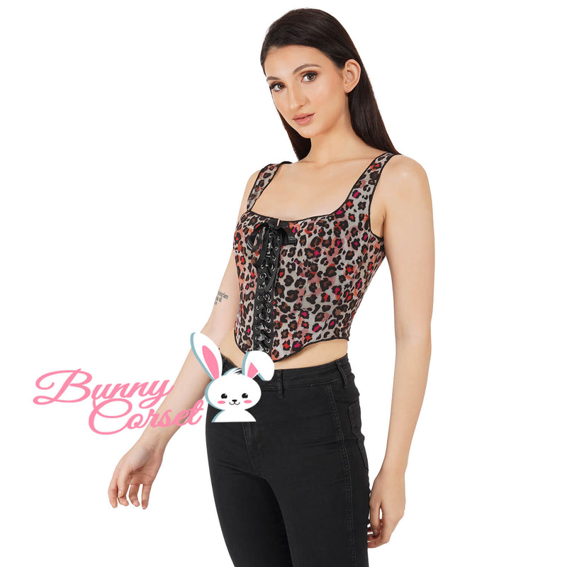 Elsa Leopard Corset Top