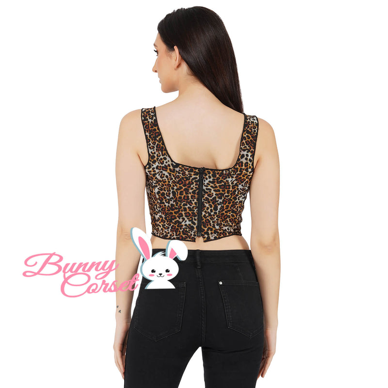 Zoya Leopard Corset Top