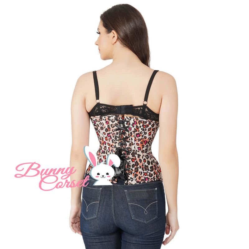 Jillian Leopard Print Corset