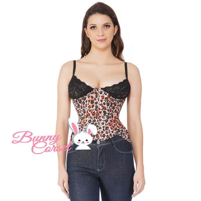 Jillian Leopard Print Corset