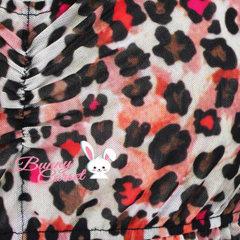 Ailsa Leopard Mesh Top