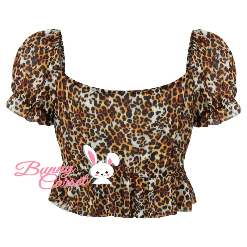 Agatha Leopard Mesh Top
