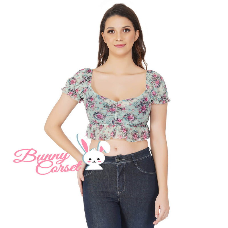Acadia Rose Mesh Top