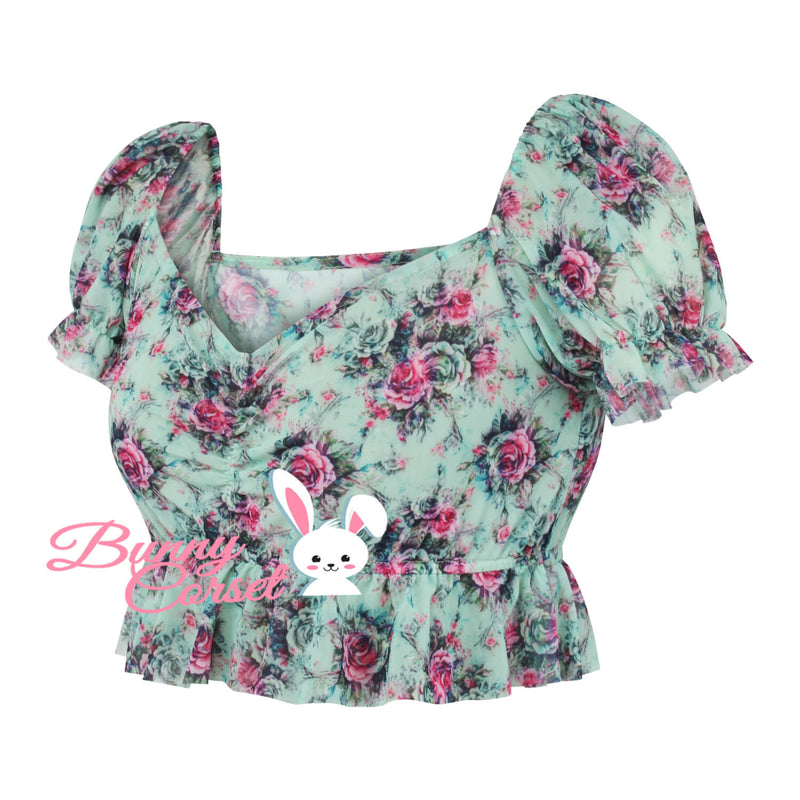 Acadia Rose Mesh Top