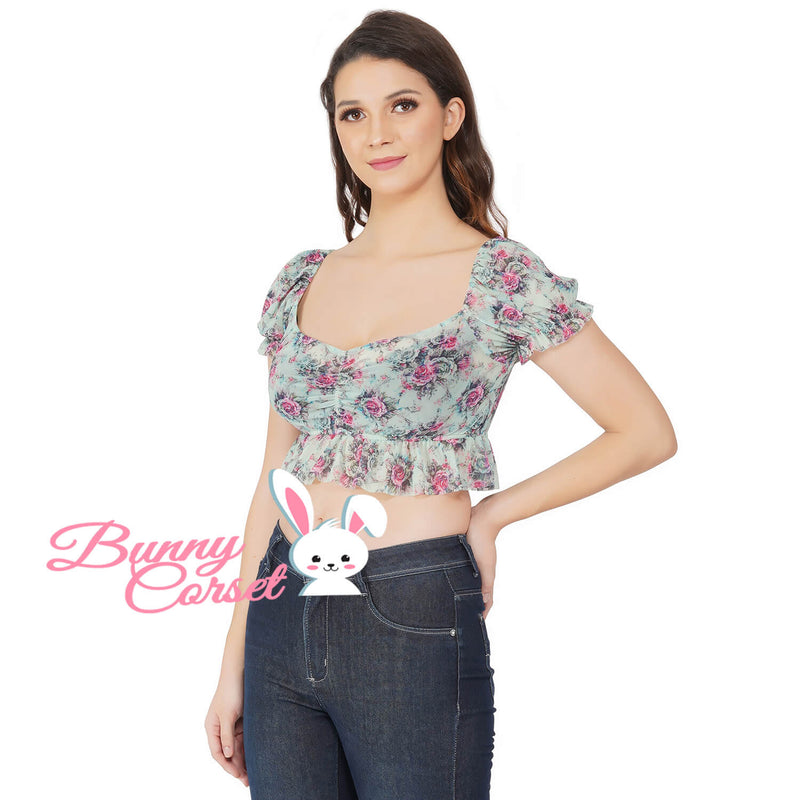 Acadia Rose Mesh Top