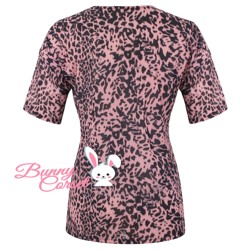 Kalene Leopard Mesh Top