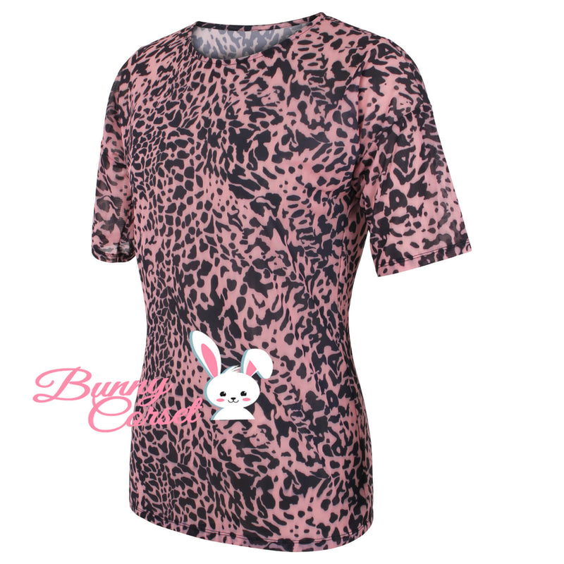 Kalene Leopard Mesh Top