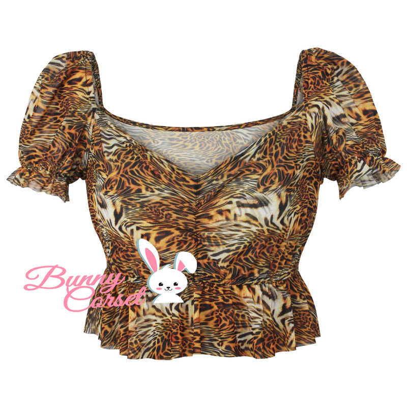 Elanie Tiger Print Top