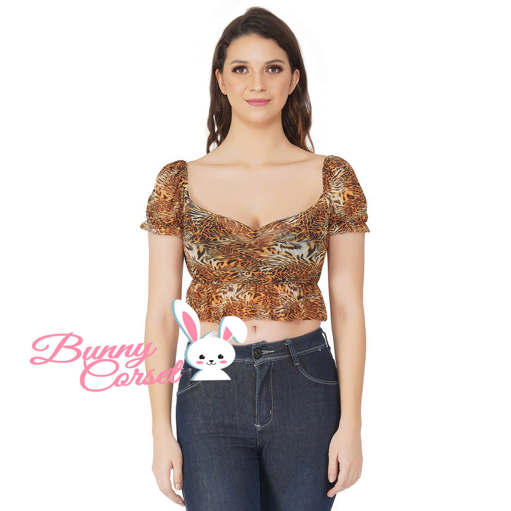 Elanie Tiger Print Top