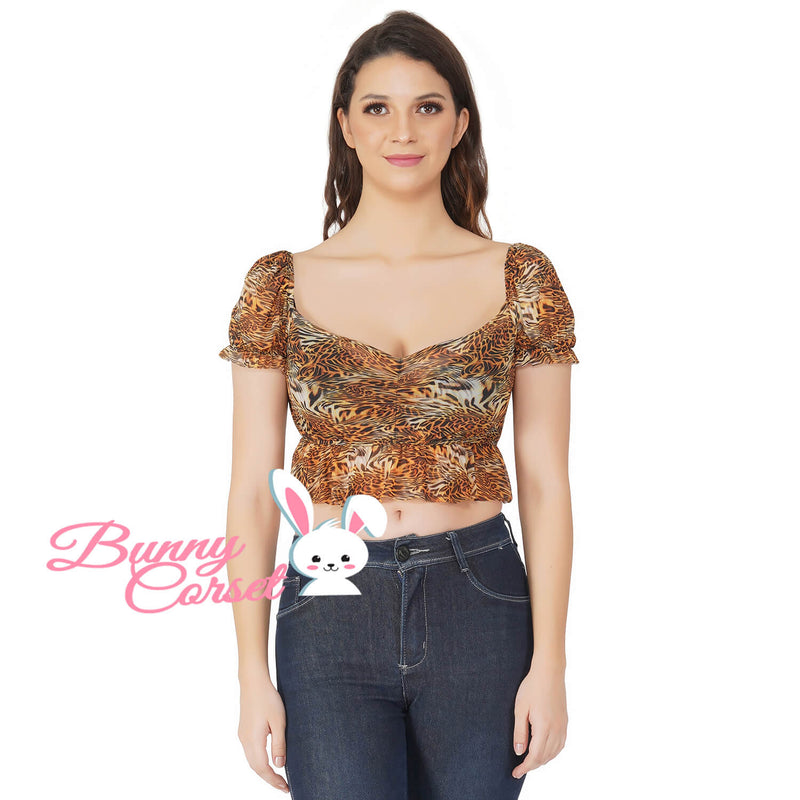 Elanie Tiger Print Top