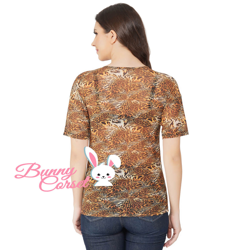 Bastina Tiger Print Top