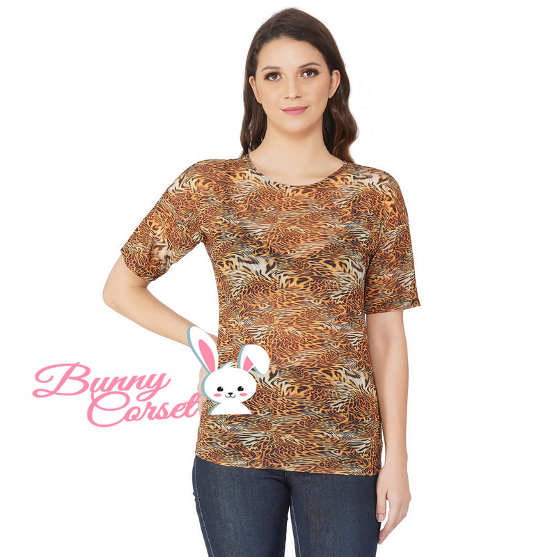 Bastina Tiger Print Top