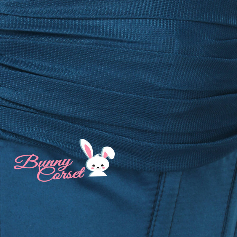 Arya Blue Satin Corset