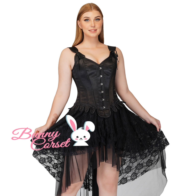 Dalary Black Satin Corset