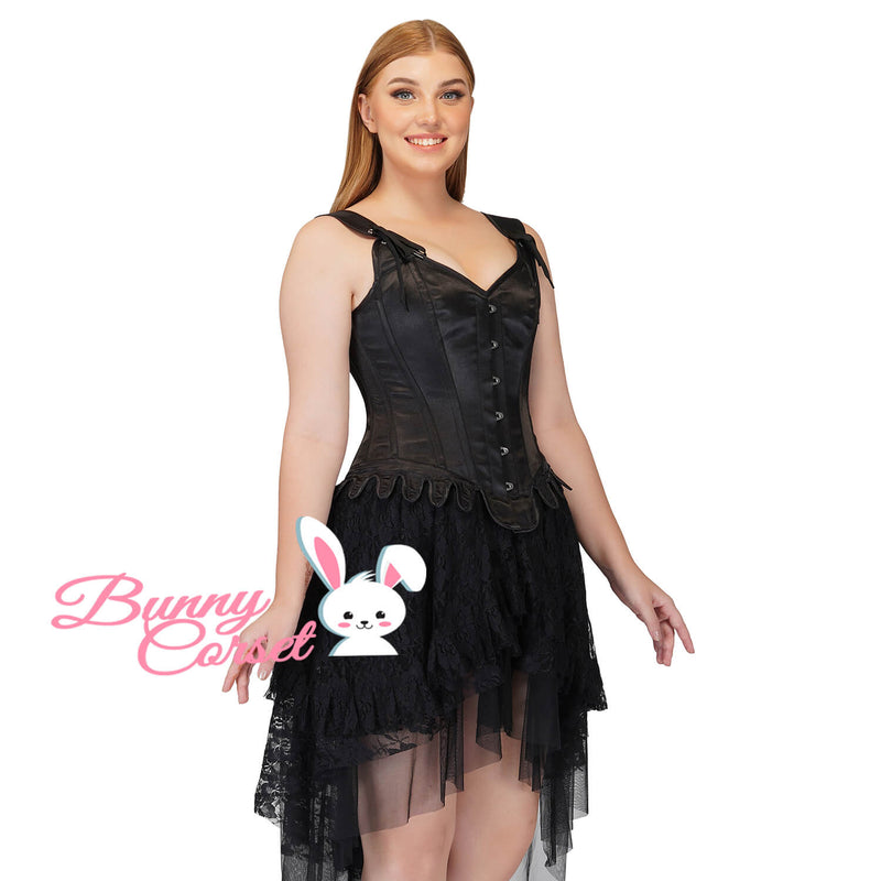 Dalary Black Satin Corset