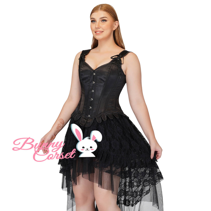 Dalary Black Satin Corset