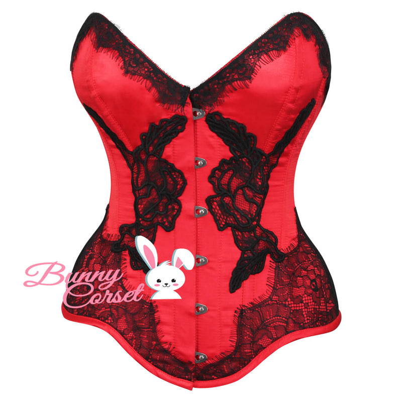 Lesha Red Satin Corset