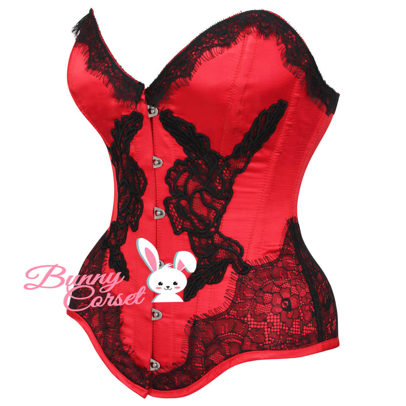 Lesha Red Satin Corset