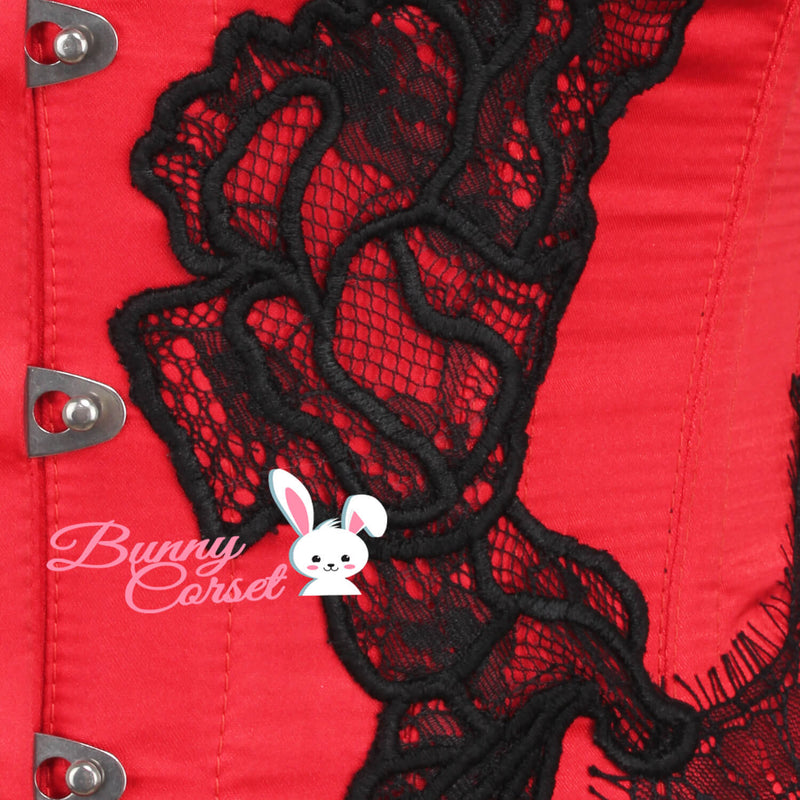 Lesha Red Satin Corset