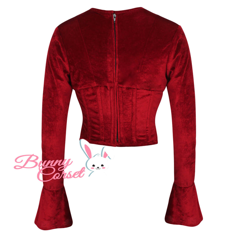 Janiela Maroon Corset Top