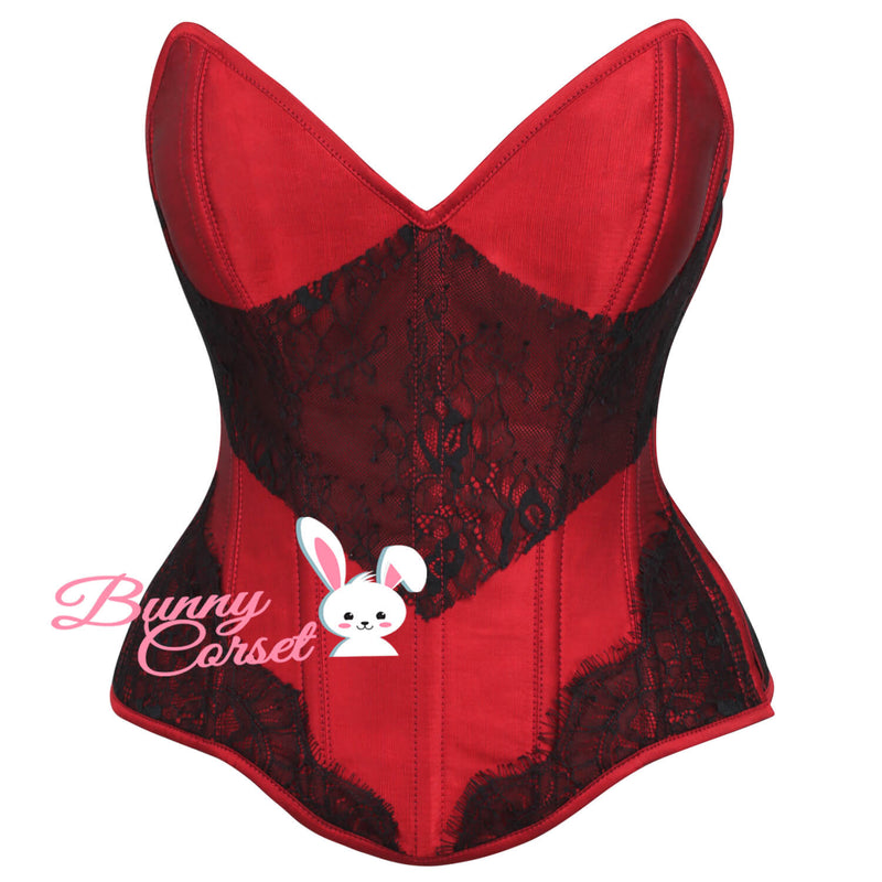 Taylee Maroon Overbust Corset