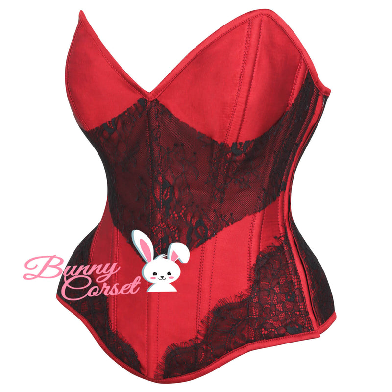 Taylee Maroon Overbust Corset