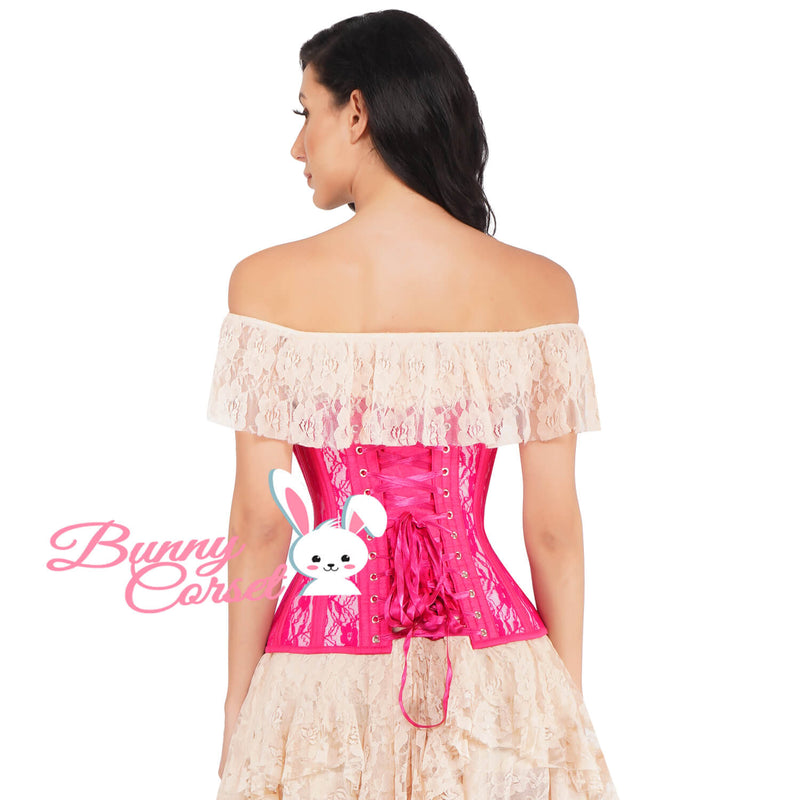 Hannah Fuchsia Mesh Corset