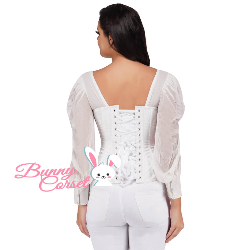 Natalie Overbust White Corset