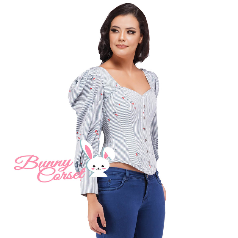 Caroline Cherry Print Corset