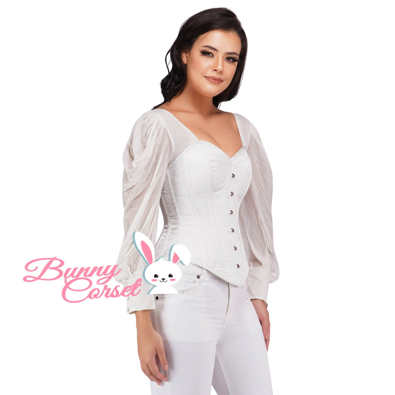 Natalie Overbust White Corset
