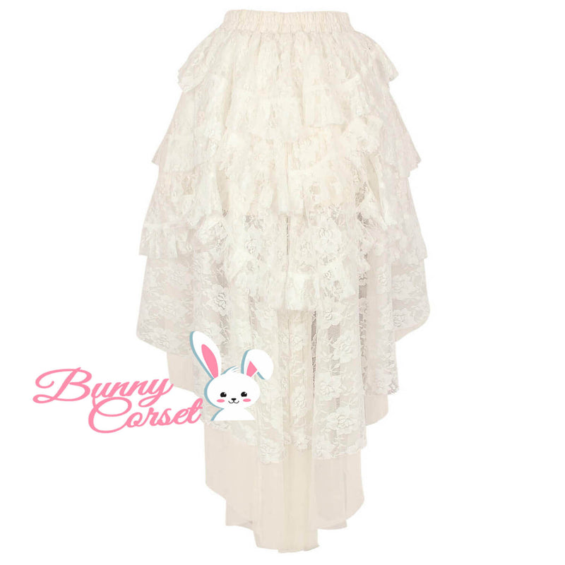 Malaya Bespoke Ivory Lace Skirt