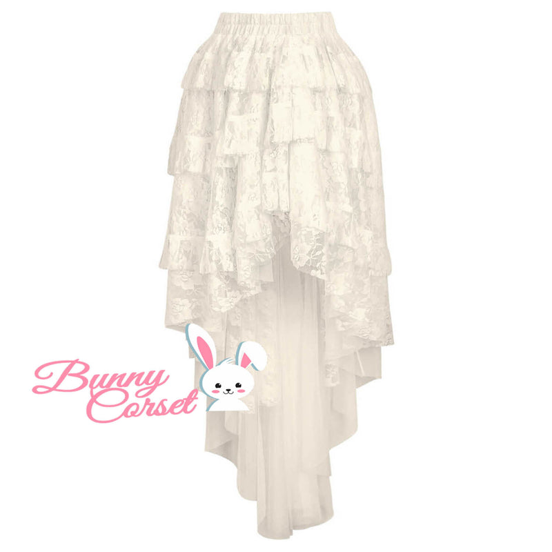Malaya Bespoke Ivory Lace Skirt