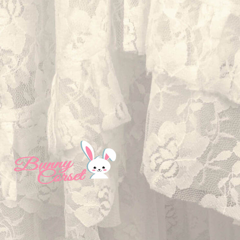 Malaya Bespoke Ivory Lace Skirt